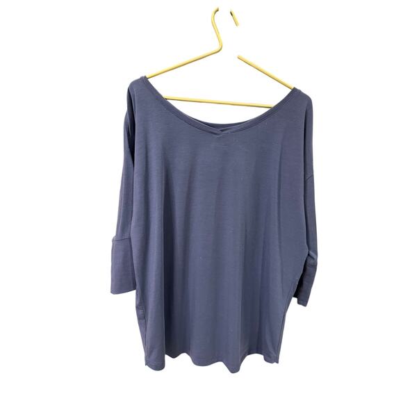 Columbia Blue Scoop Front V‑Back Top Soft Stretch Size XL Excellent - Picture 4 of 8